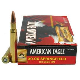 Federal American Eagle 30-06 Springfield 150 Grain FMJ Ammunition AE3006M1 (For M1 Garand)