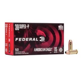 Federal American Eagle 38 Super + P 115 Grain JHP Ammunition AE38S3