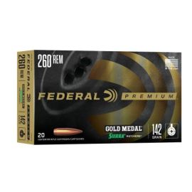 Federal Premium 260 Remington 142 Grain Sierra MatchKing Ammunition GM260M