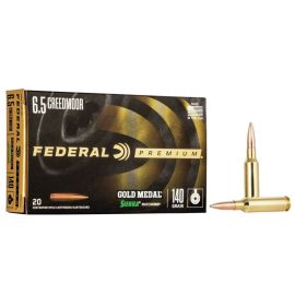 Federal 6.5 Creedmoor 140 Grain Gold Medal Sierra MatchKing Ammunition GM65CRD1. Box of 20 rounds