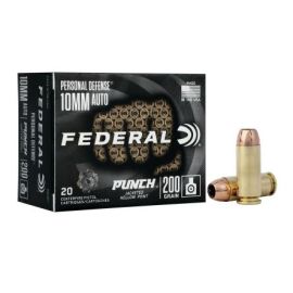 Federal Personal Defense Punch 10mm 200 Grain JHP Ammunition PD10P1