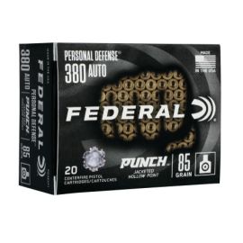 Federal Personal Defense Punch 380 ACP 85 Grain Ammunition PD380P1
