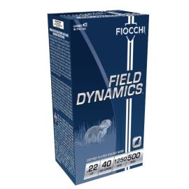Fiocchi Field Dynamics 22LR 40 Grain Copper Plated Round Nose 22FHVCRN (500 Rounds)