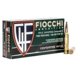 Fiocchi Rifle Shooting Dynamics 7MM Rem Mag 139 Grain Ammunition 7RMA