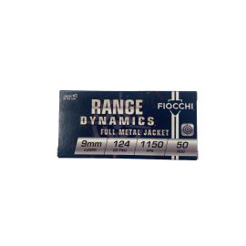 FIOCCHI 9mm 124 Grain Brass Cased Ammunition 9APB (1000 Rounds)