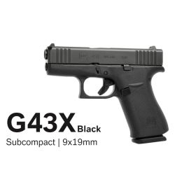GLOCK 43X 9mm Pistol With Black Slide