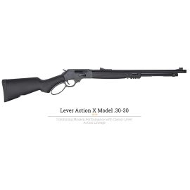 Henry Lever Action x 30-30 Rifle With 21" Threaded Barrel & Fiver Optic Sights H009X