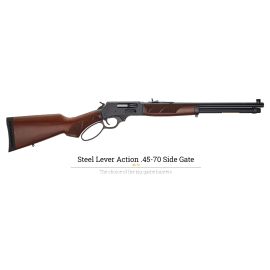 Henry Steel Side Gate 45-70 Lever Action Rifle With 18.43" Barrel & Walnut Stock H010G