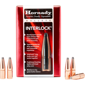 Hornady 270 Caliber 130 Grain .277" Interlock SP Bullet.   Box of 100 Bullets.   2730
