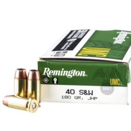 Remington UMC 40 S&W 180 Grain JHP Ammunition 50 Rounds L40SW2