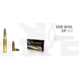Sellier & Bellot 308 180 Grain Soft Point Ammunition SB308C