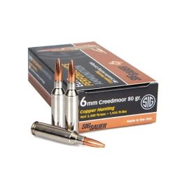 Sig Elite Cooper Hunting 6mm Creedmoor 80 Grain Ammunition E6MMCH1-20