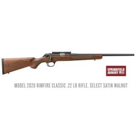 Springfield 2020 Rimfire Classic 22LR Rifle With 20" Barrel & Walnut Stock BARC92022GS