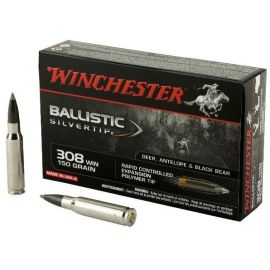 Winchester Ballistic Silvertip 308 Win 150 Grain Polymer Tip Ammunition SBST308