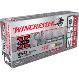 Winchester Super X 350 Legend 180 Grain Power Point Ammunition X3501. Box Of 20 Rounds