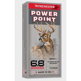 Winchester Power Point 6.8 Western 170 Grain Ammunition  X68W1